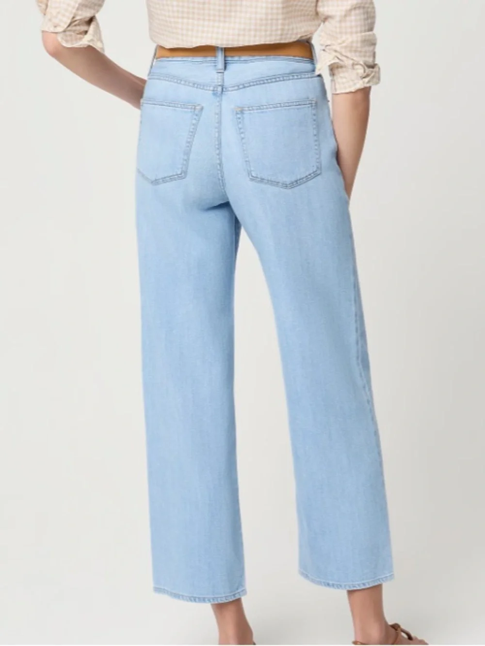 J crew Light-feel wide-leg cropped jean
